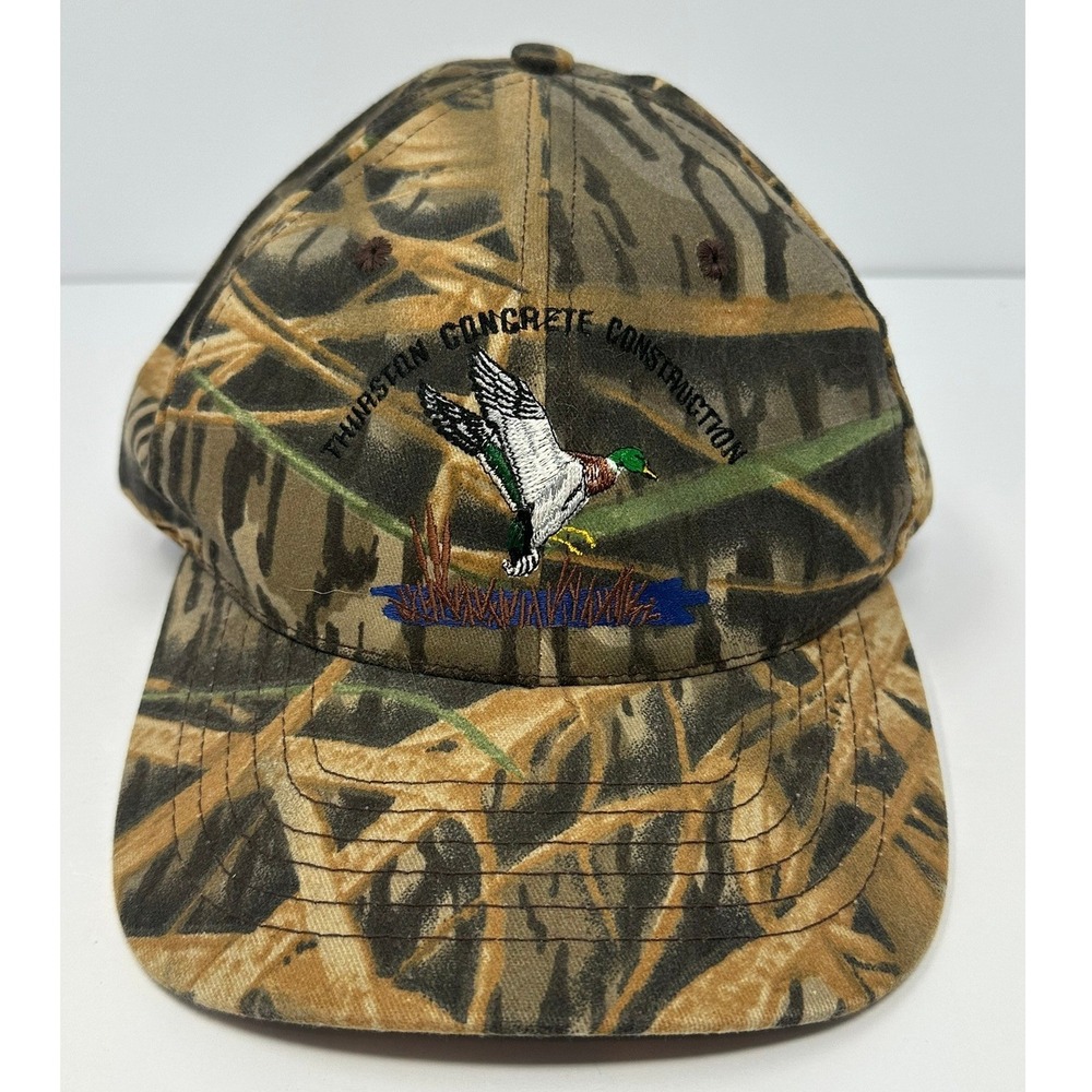 Cap America Camo Mallard Duck Thurston Concrete Construction Snapback Hat Mens